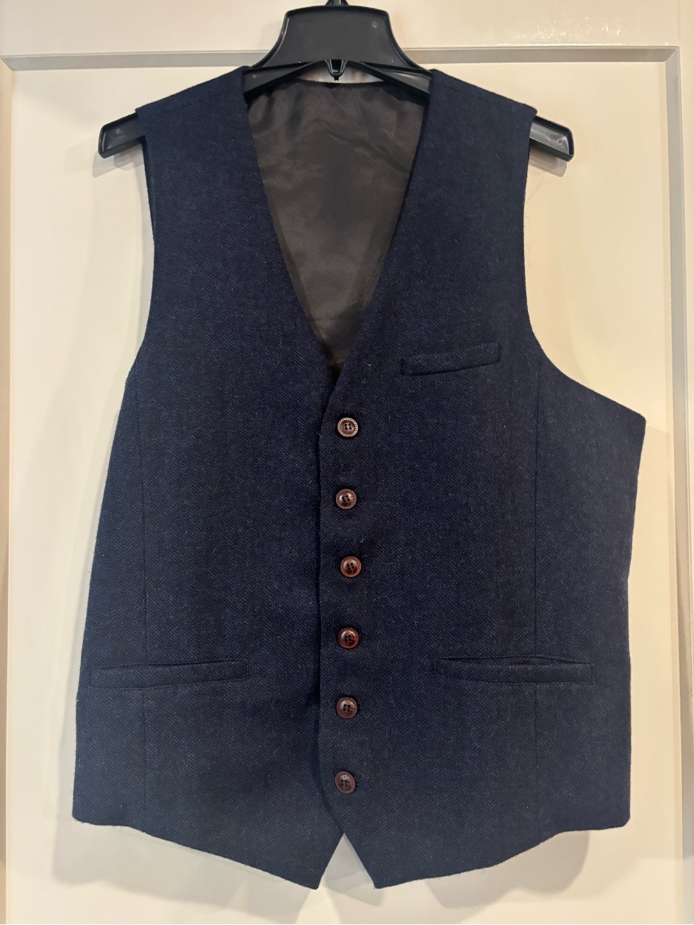 Classic Men's Navy Button Vest